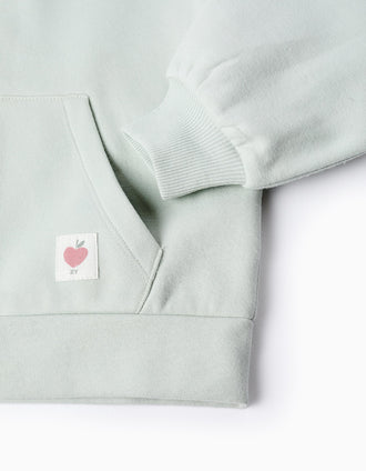 Chaqueta Perchado con Capucha para Niña 'Big Apple', Verde Agua