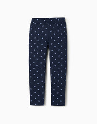 Jegging Grattée avec Motif pour Fille, Bleu Foncé