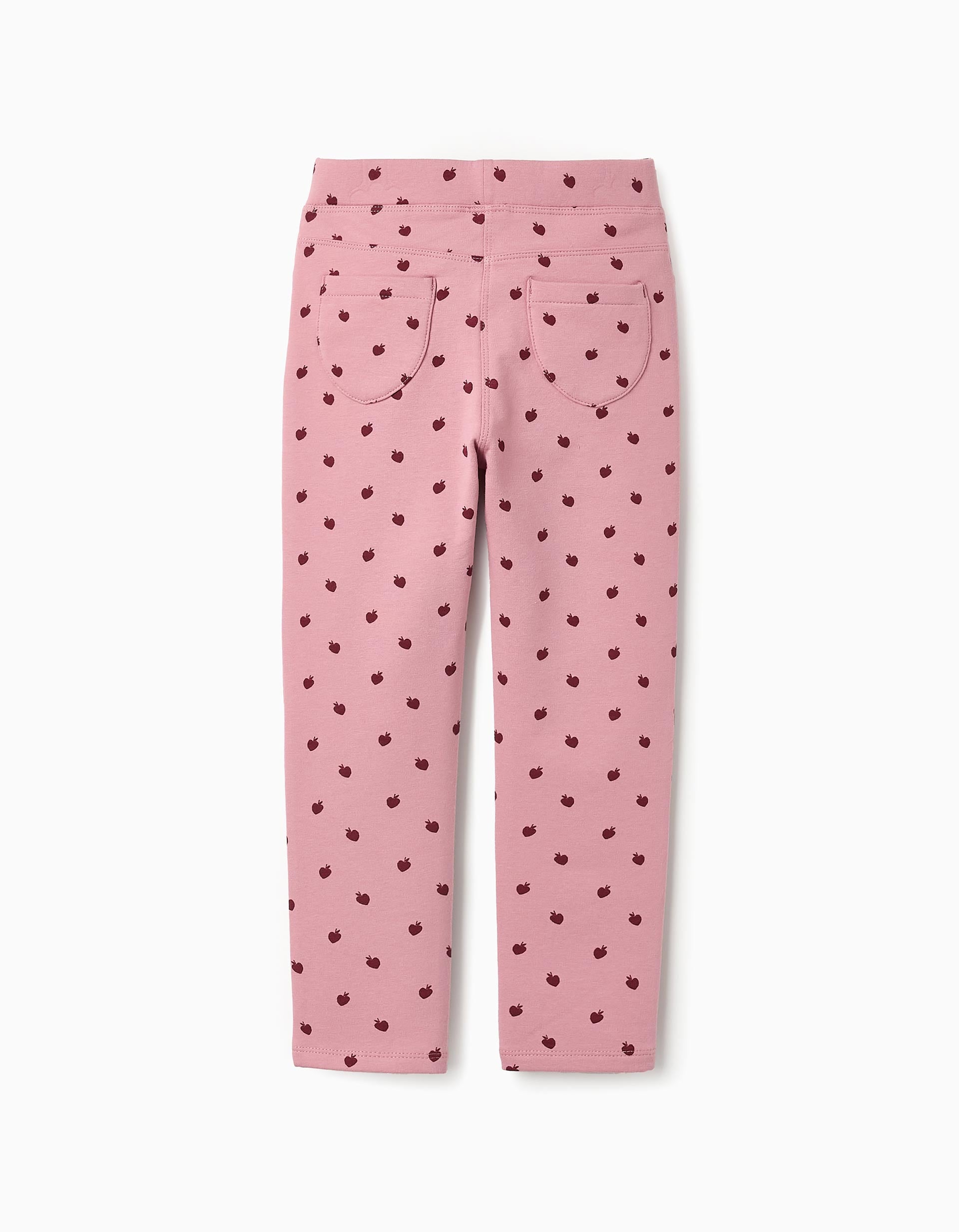 Brushed Jeggings with Pattern for Girls, Pink