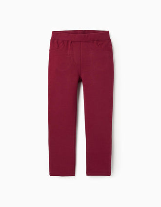 Jeggings Perchados para Niña, Rojo