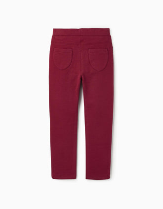 Jeggings Perchados para Niña, Rojo