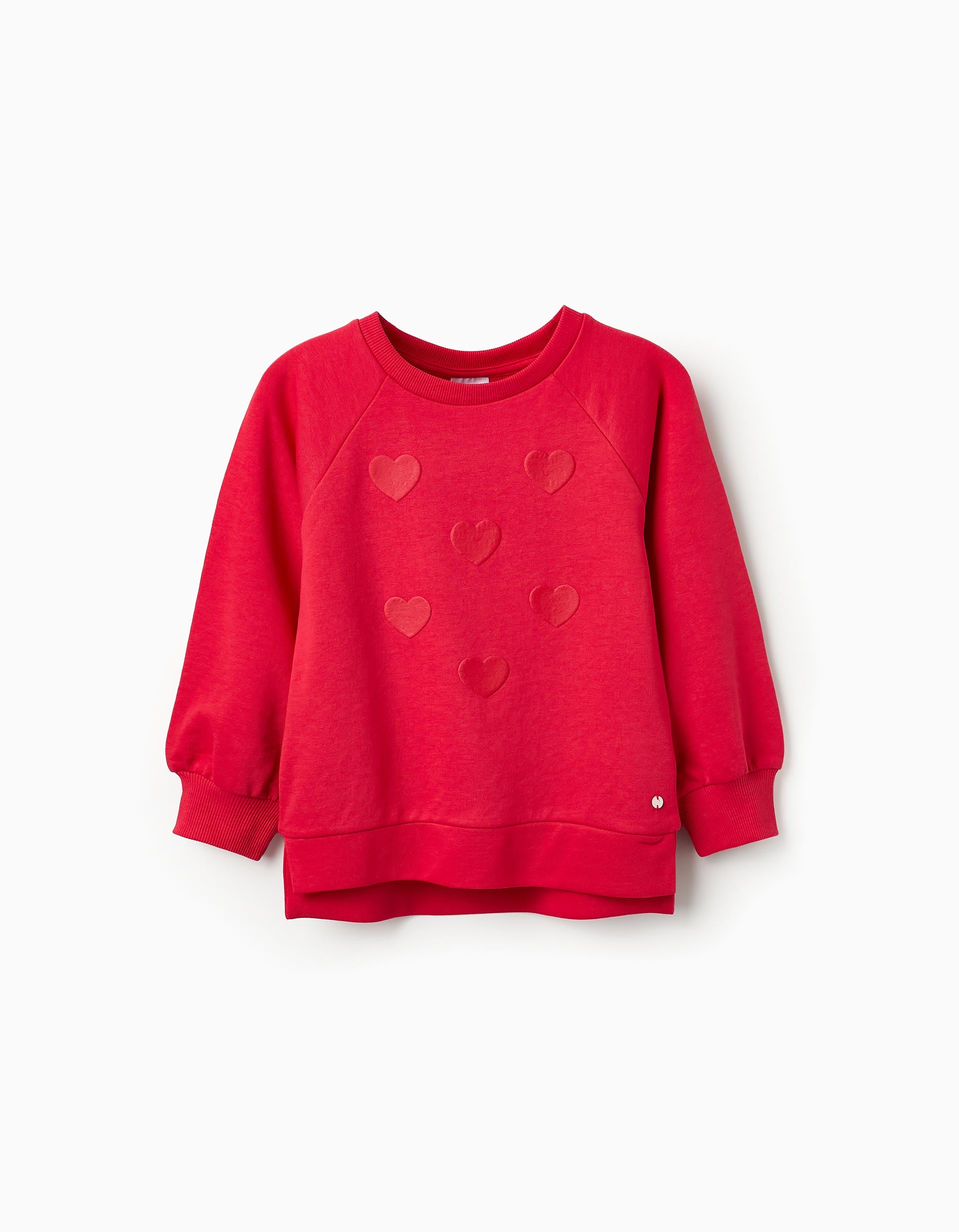 Sweatshirt for Girls 'Hearts', Red