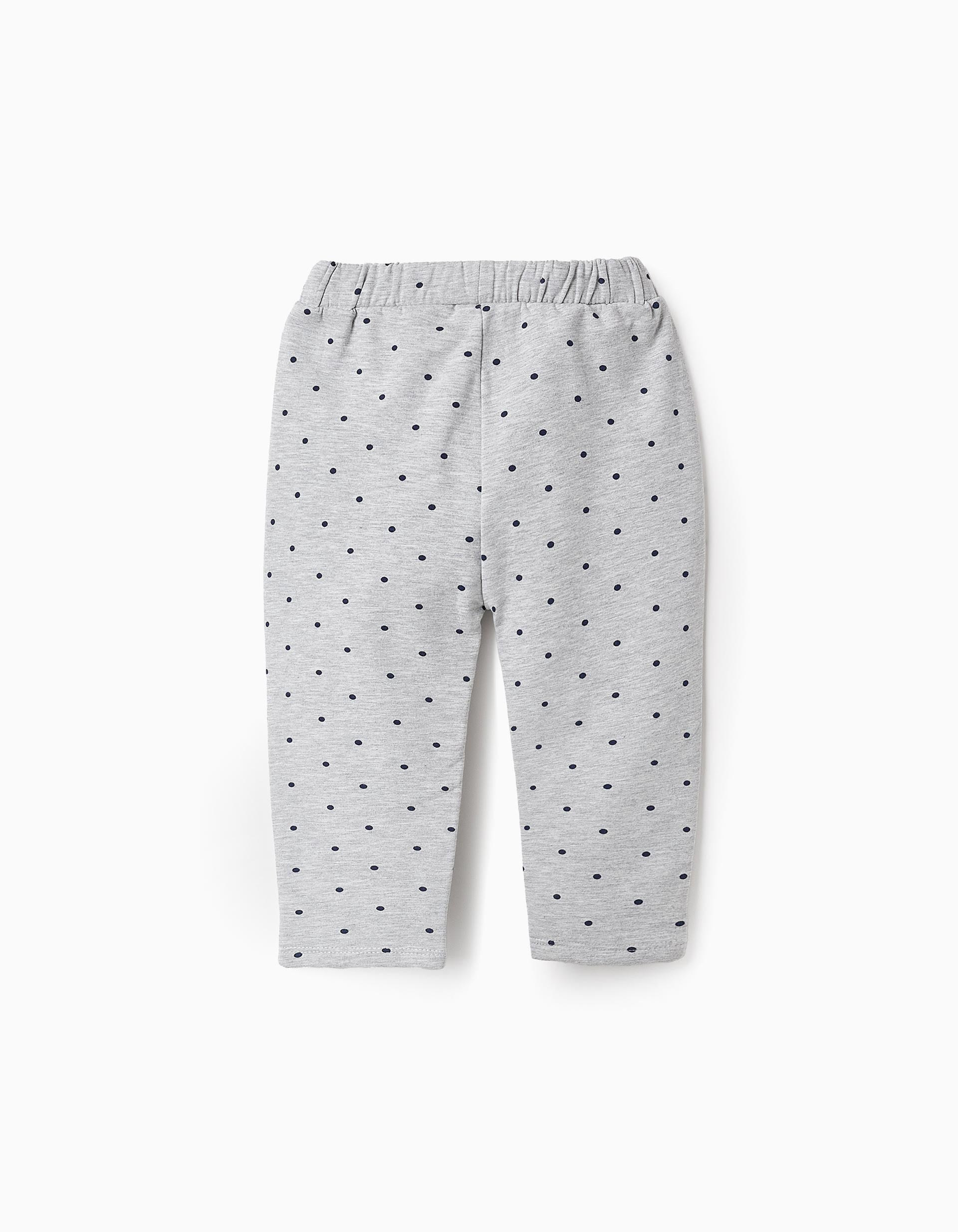 Polka Dot Trousers for Baby Girls, Grey/Dark Blue