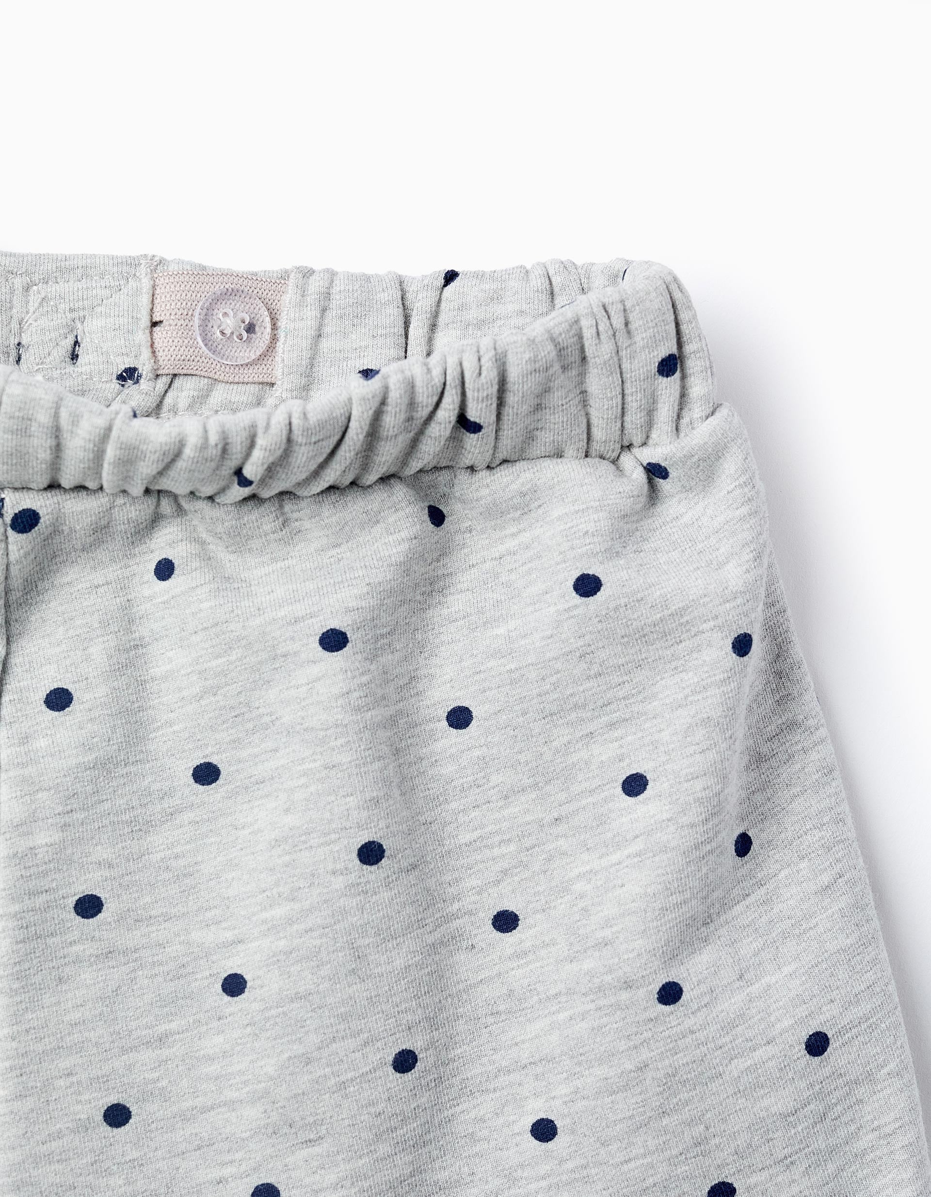 Polka Dot Trousers for Baby Girls, Grey/Dark Blue