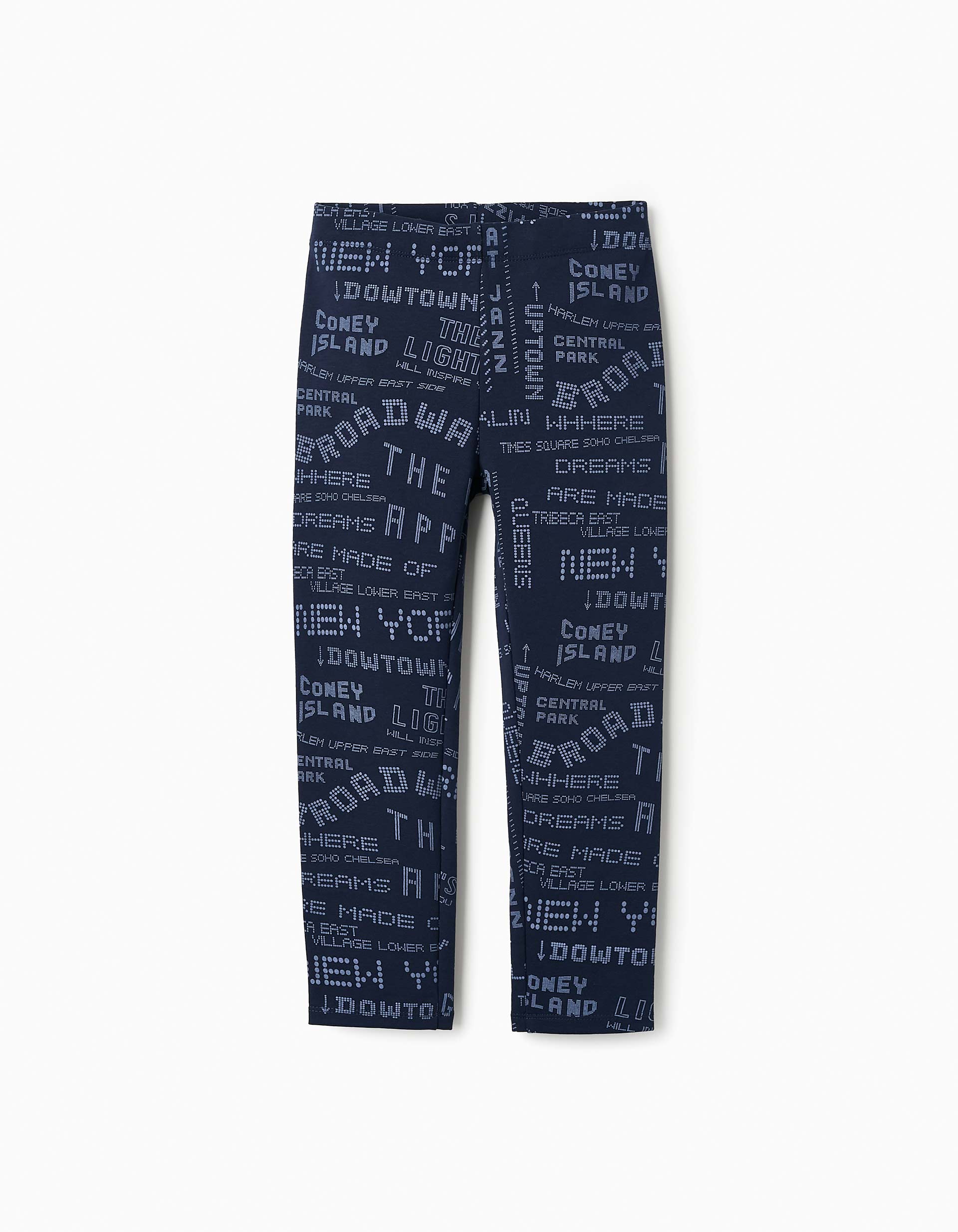 Legging Imprimé pour Fille 'NYC', Bleu Foncé