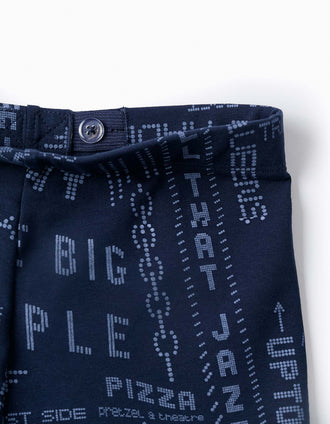Leggings Estampadas para Niña 'NYC', Azul Oscuro