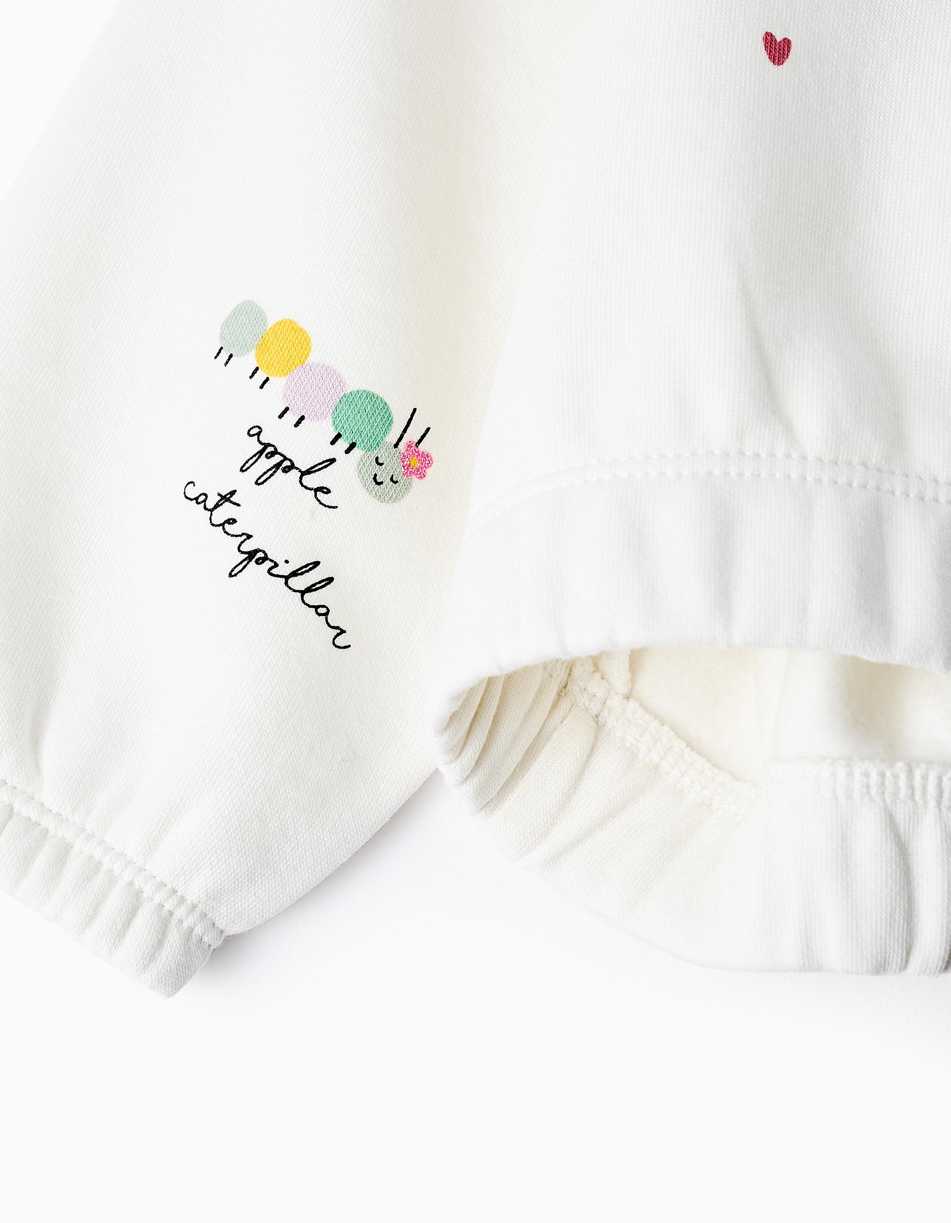 Hooded Sweatshirt with Print for Baby Girls, White