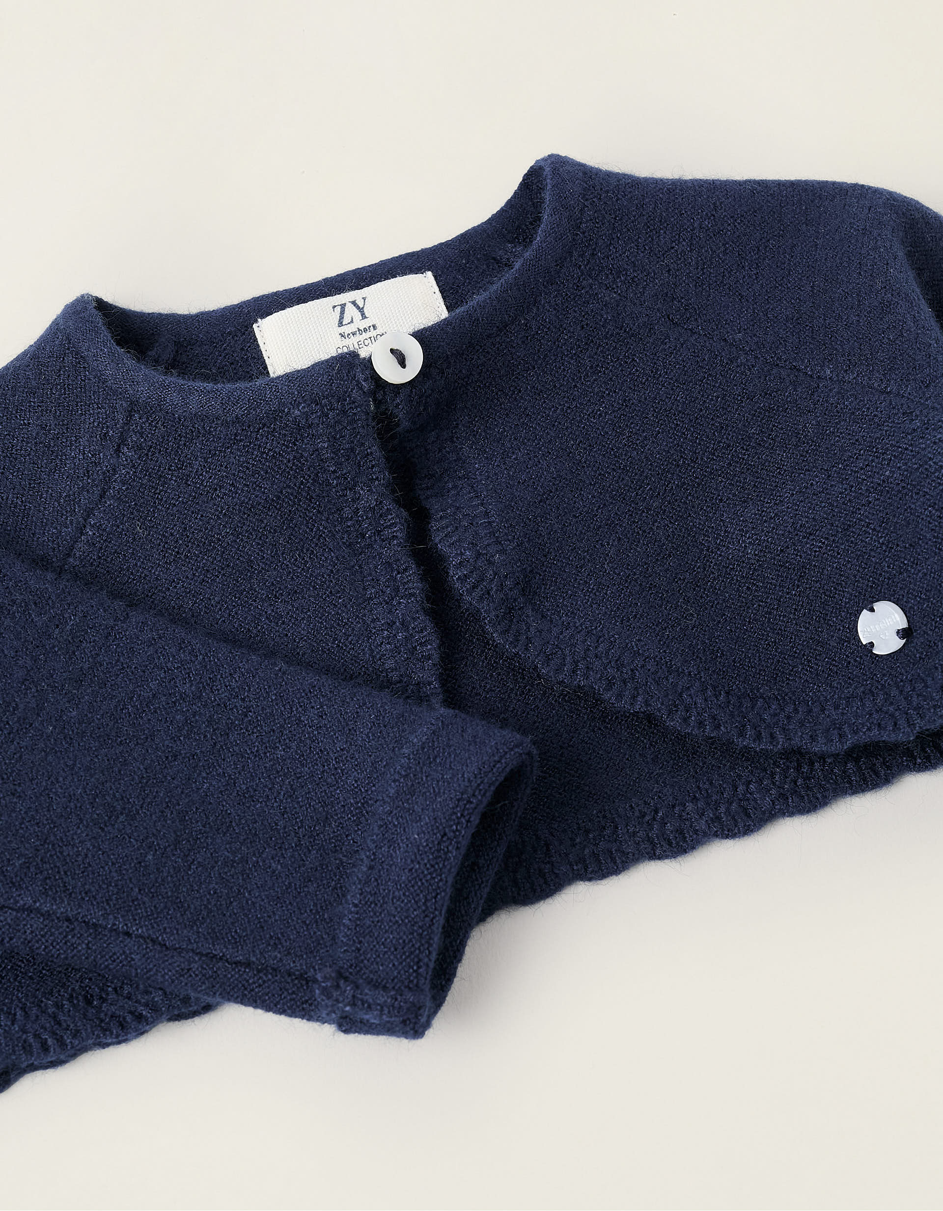 Bolero Cardigan for Newborn Girls, Dark Blue