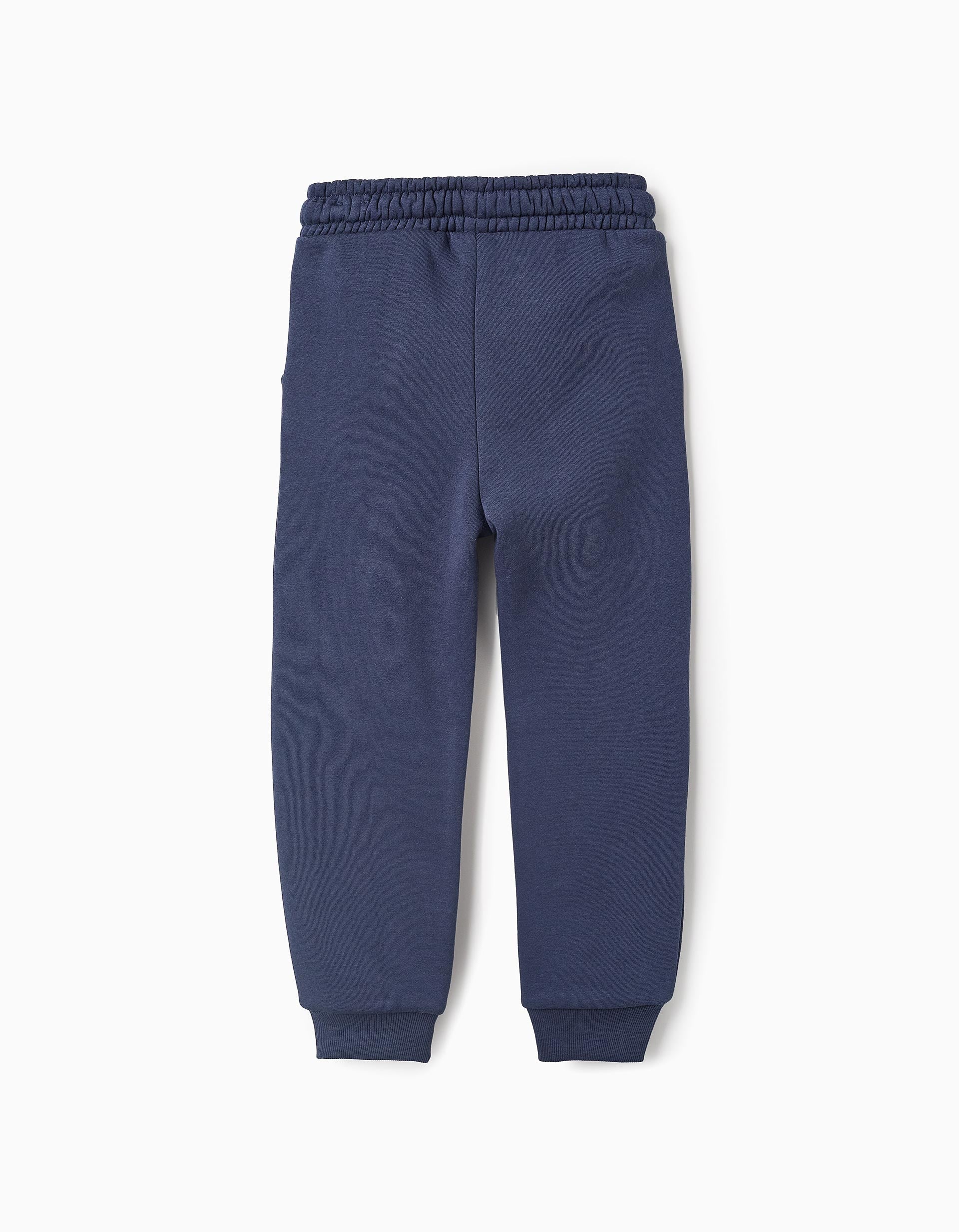 Fleece Cotton Joggers for Boys 'ZY Paris', Dark Blue