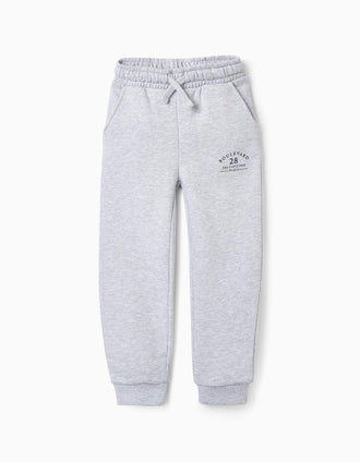 Pantalon en Coton Gratté pour Garçon 'ZY Paris', Gris