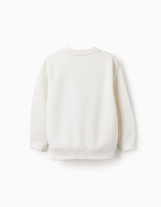 Sweat Gratté pour Garçon 'Detroit', Blanc