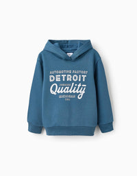 Sweat Gratté avec Capuche pour Garçon 'Detroit', Turquoise