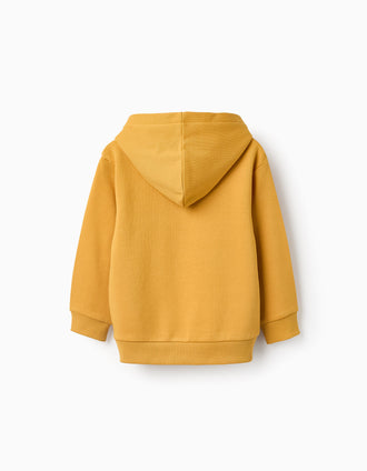 Sweat Gratté avec Capuche pour Garçon 'My Garage', Jaune