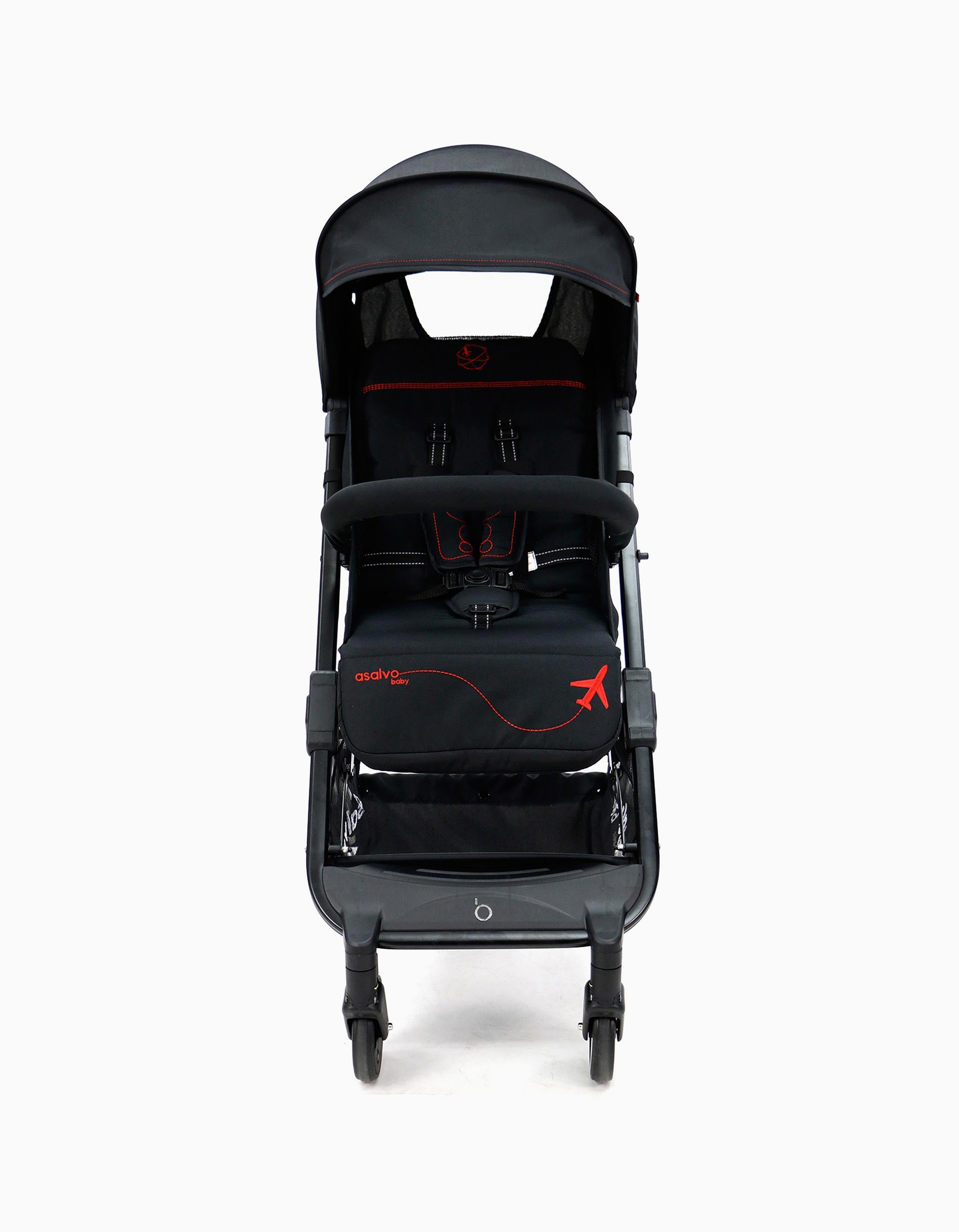 Carrinho De Passeio Asalvo Flight Black Red, Preto