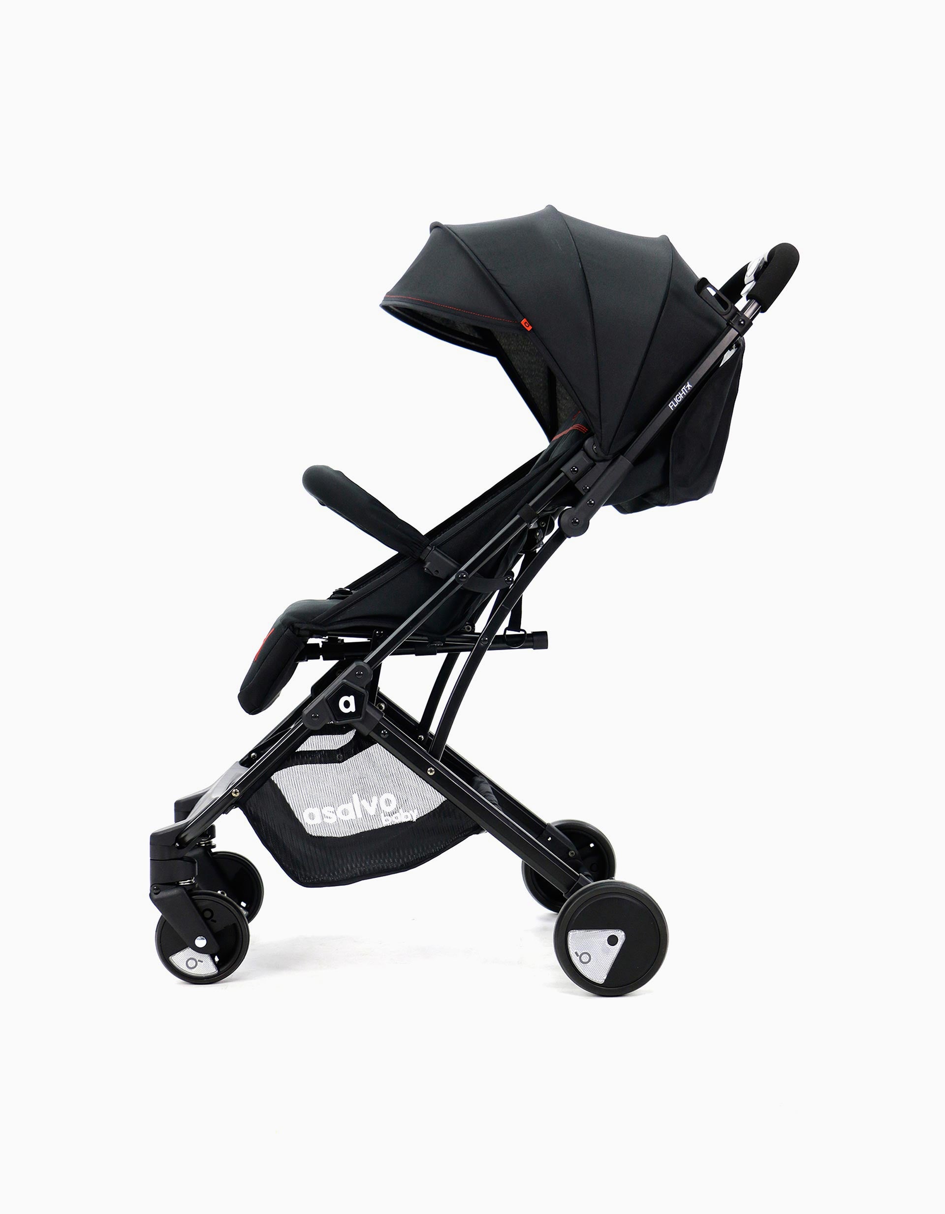 Carrinho De Passeio Asalvo Flight Black Red, Preto