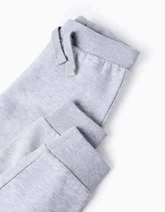 Sudadera + Pantalón Perchado para Niño 'Automóvil', Azul/Gris