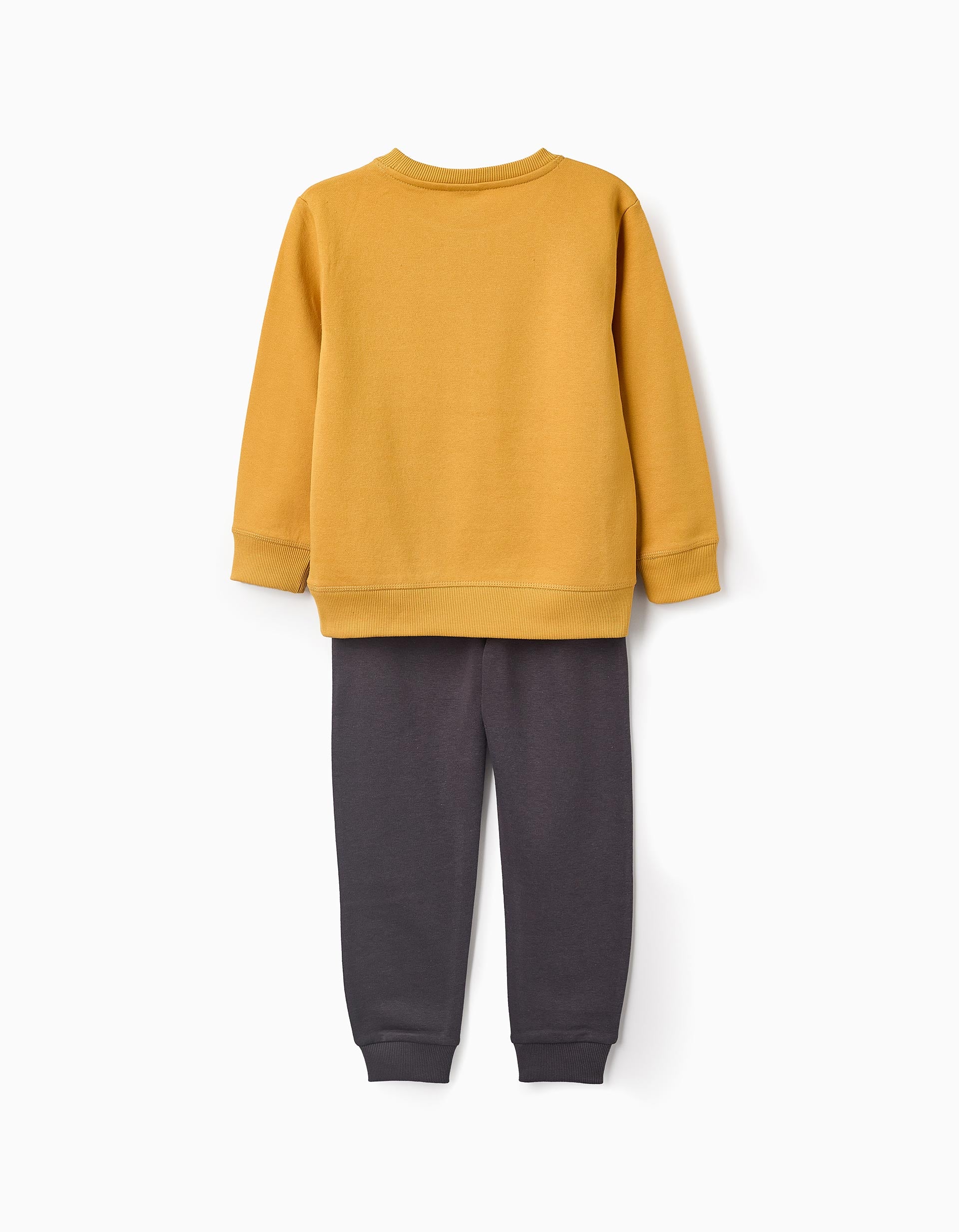 Fleece Sweatshirt + Trousers for Boys 'Michigan', Yellow/Dark Grey