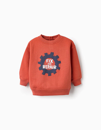 Sudadera Perchada para Bebé Niño 'Fix', Naranja