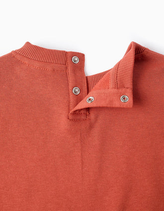 Sweat Cardada para Bebé Menino 'Fix', Laranja