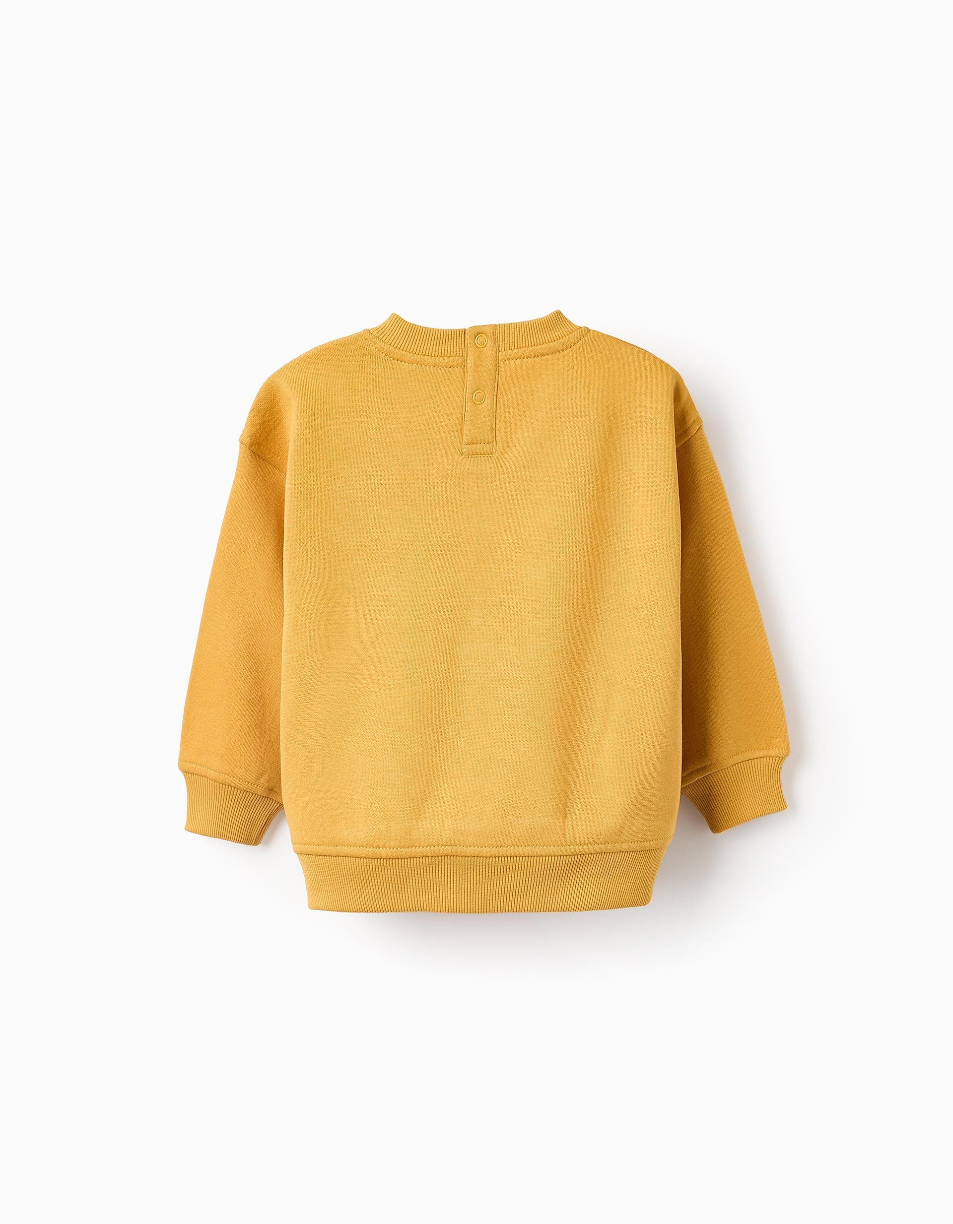 Fleece Sweatshirt for Baby Boys 'Happiness', Yellow