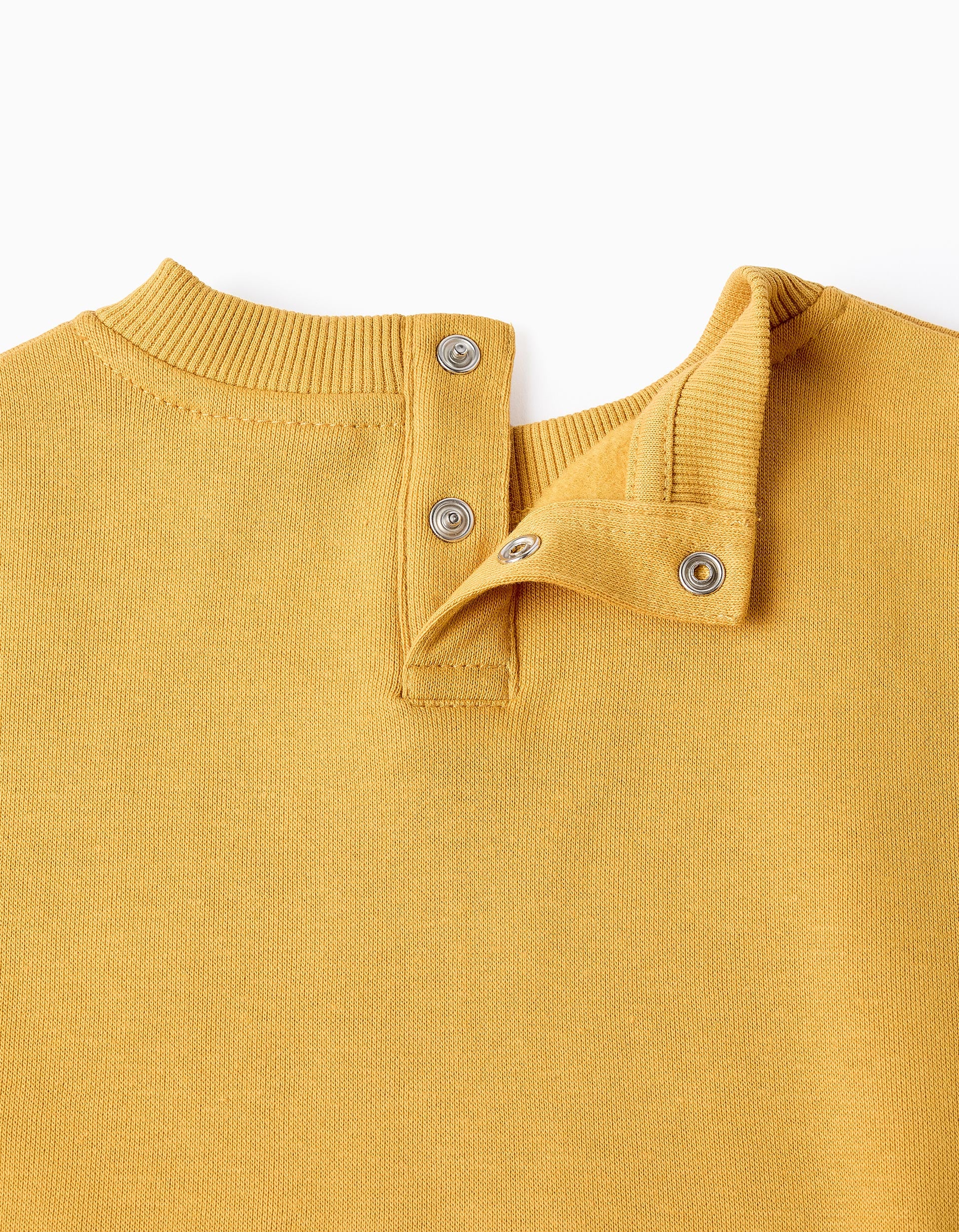 Fleece Sweatshirt for Baby Boys 'Happiness', Yellow