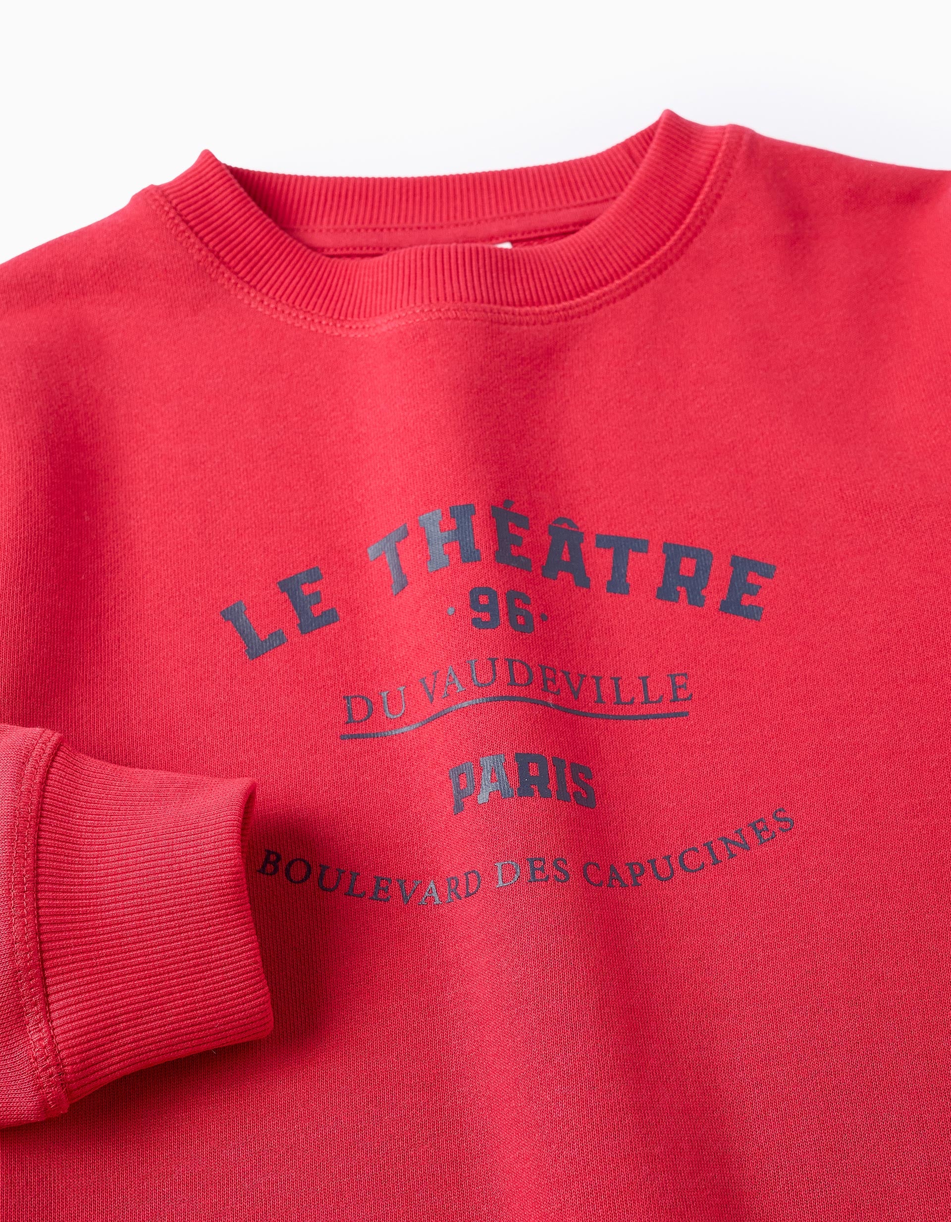 Printed Sweatshirt for Boys Paris', Red