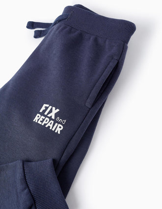 Pantalón de Chándal Perchados para Bebé Niño, Azul Oscuro