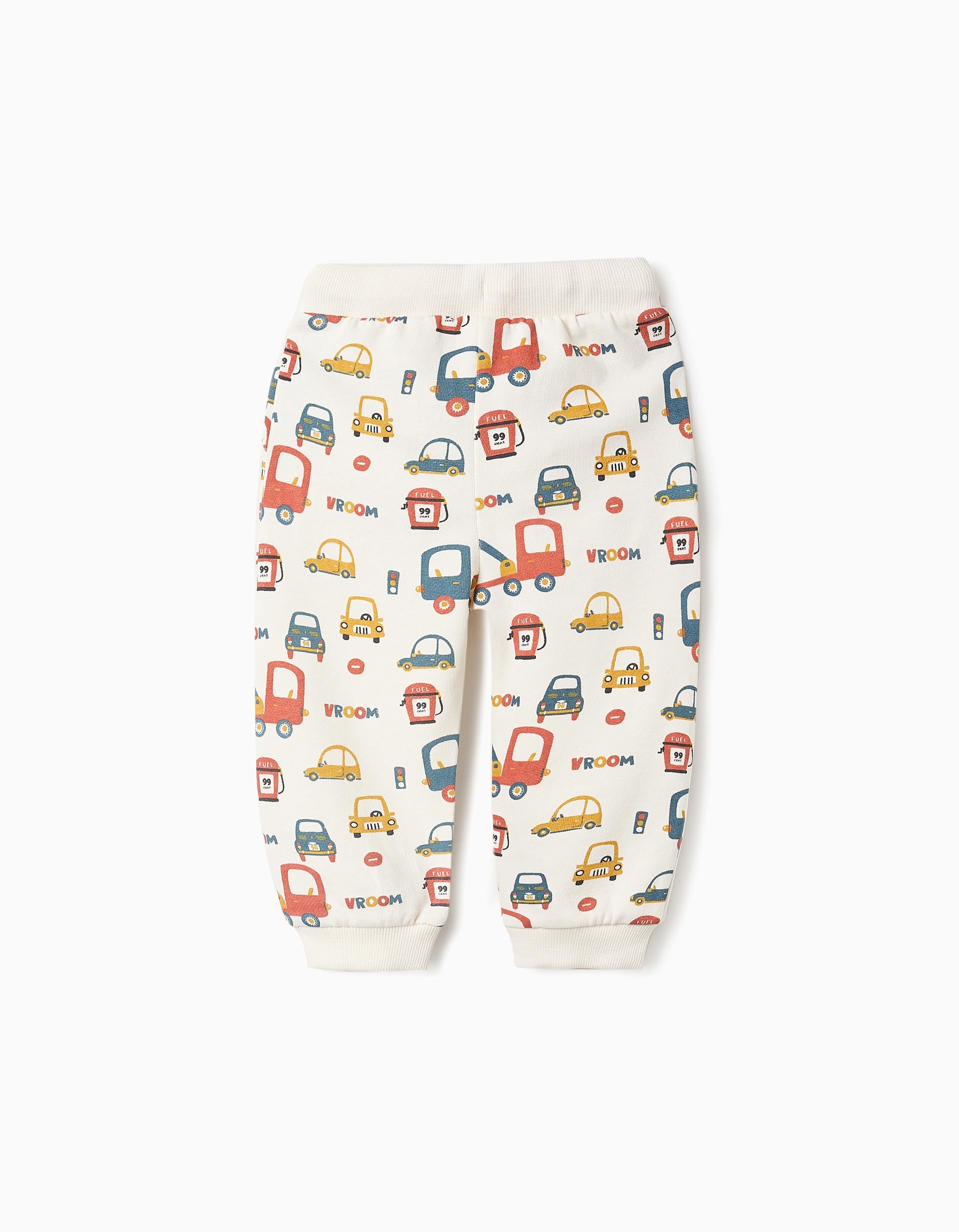 Cotton Joggers for Baby Boys 'Cars', Beige