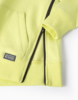 Sweat en Coton pour Garçon 'Chicago', Jaune Fluorescent