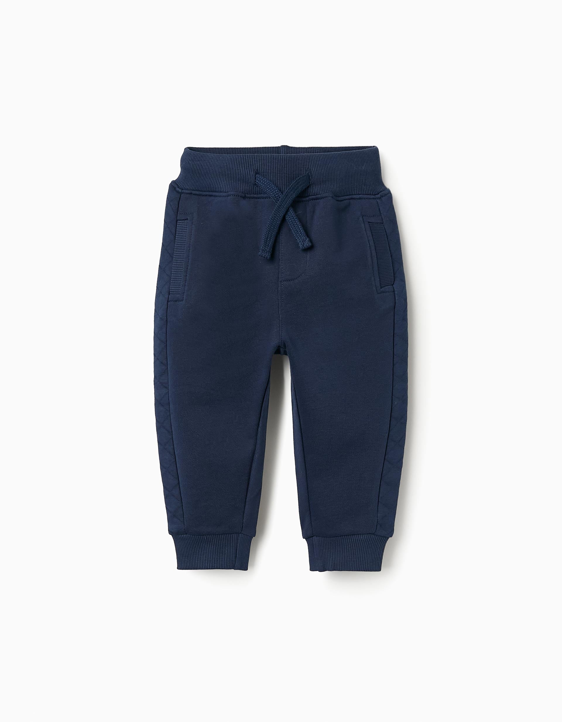 Cotton Joggers for Baby Boys, Dark Blue