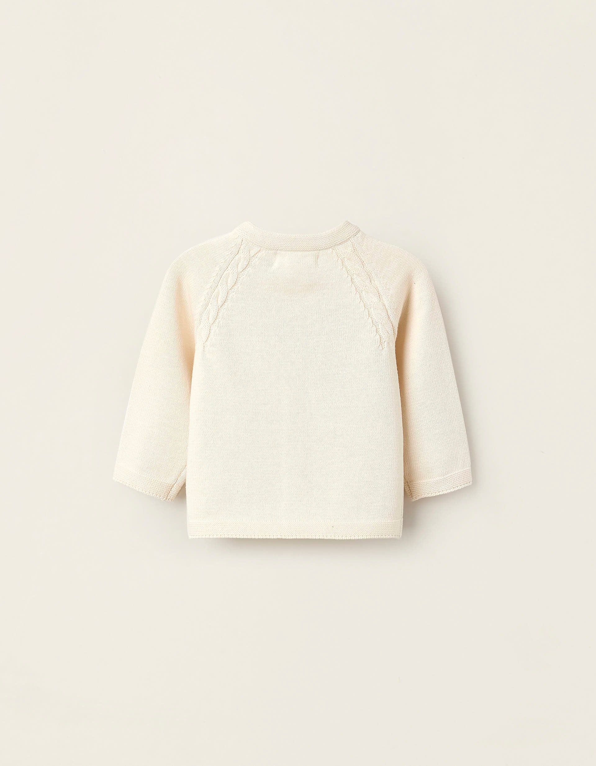 Cotton Cardigan for Newborns, White