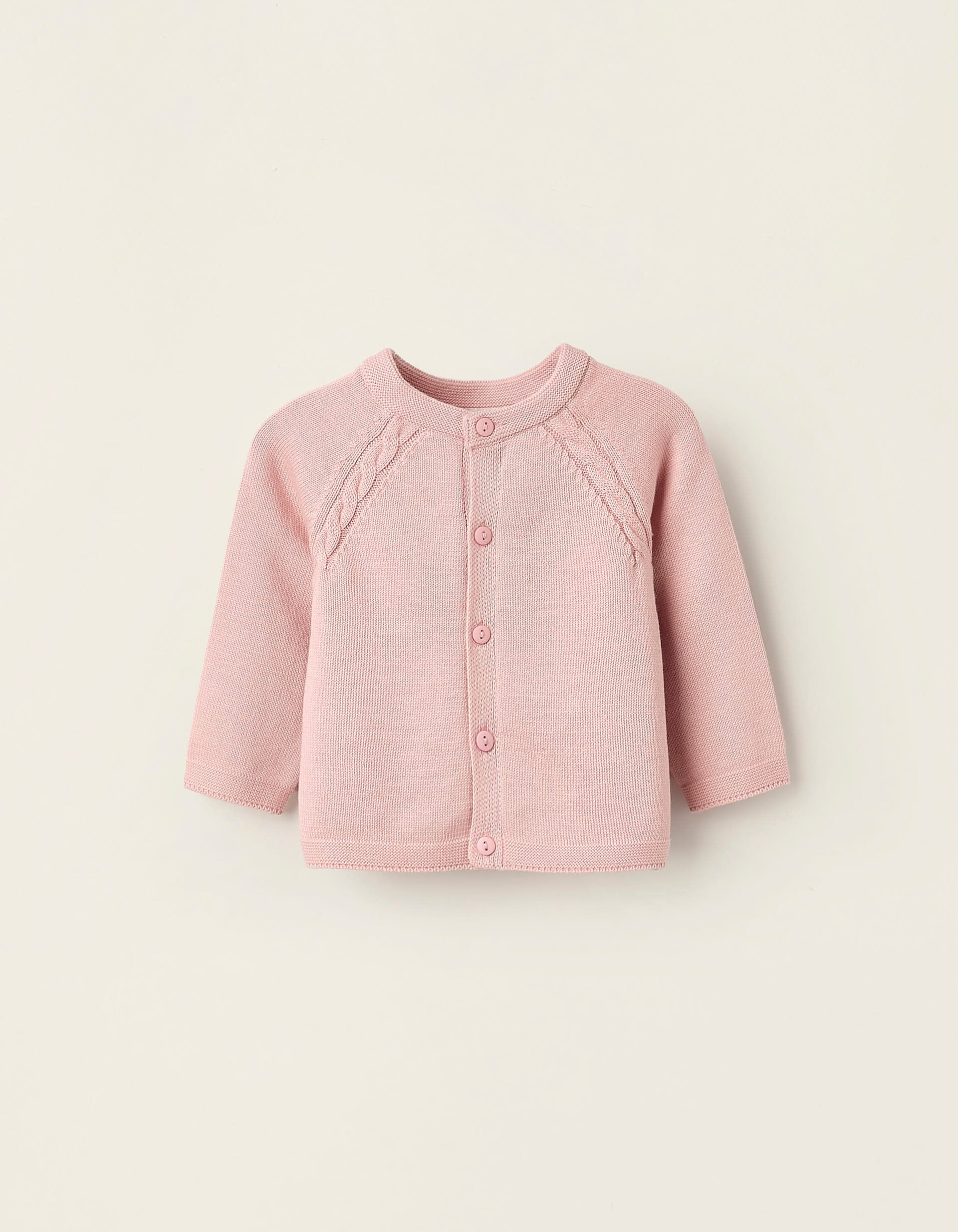 Cotton Cardigan for Newborn Girls, Pink