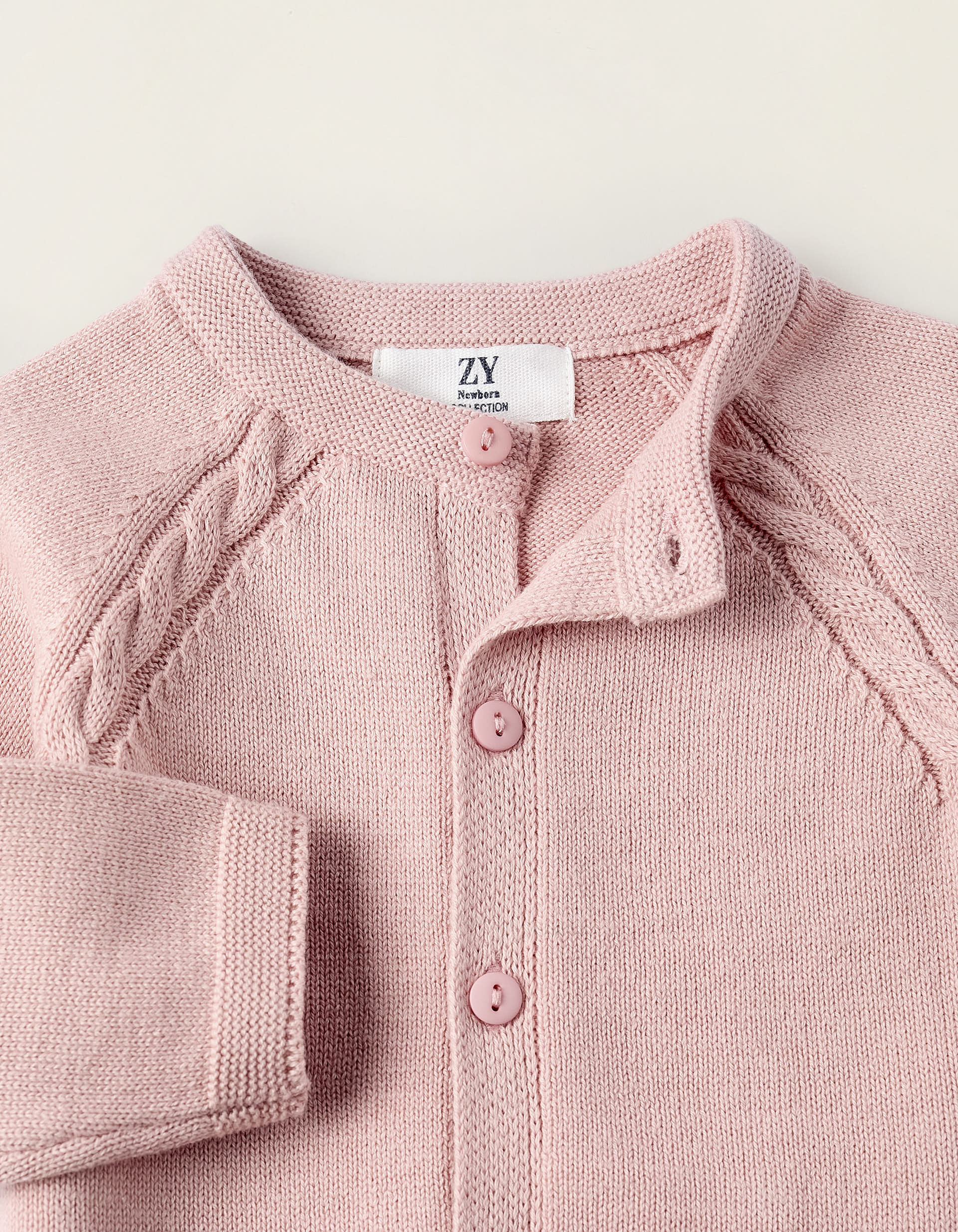 Cotton Cardigan for Newborn Girls, Pink