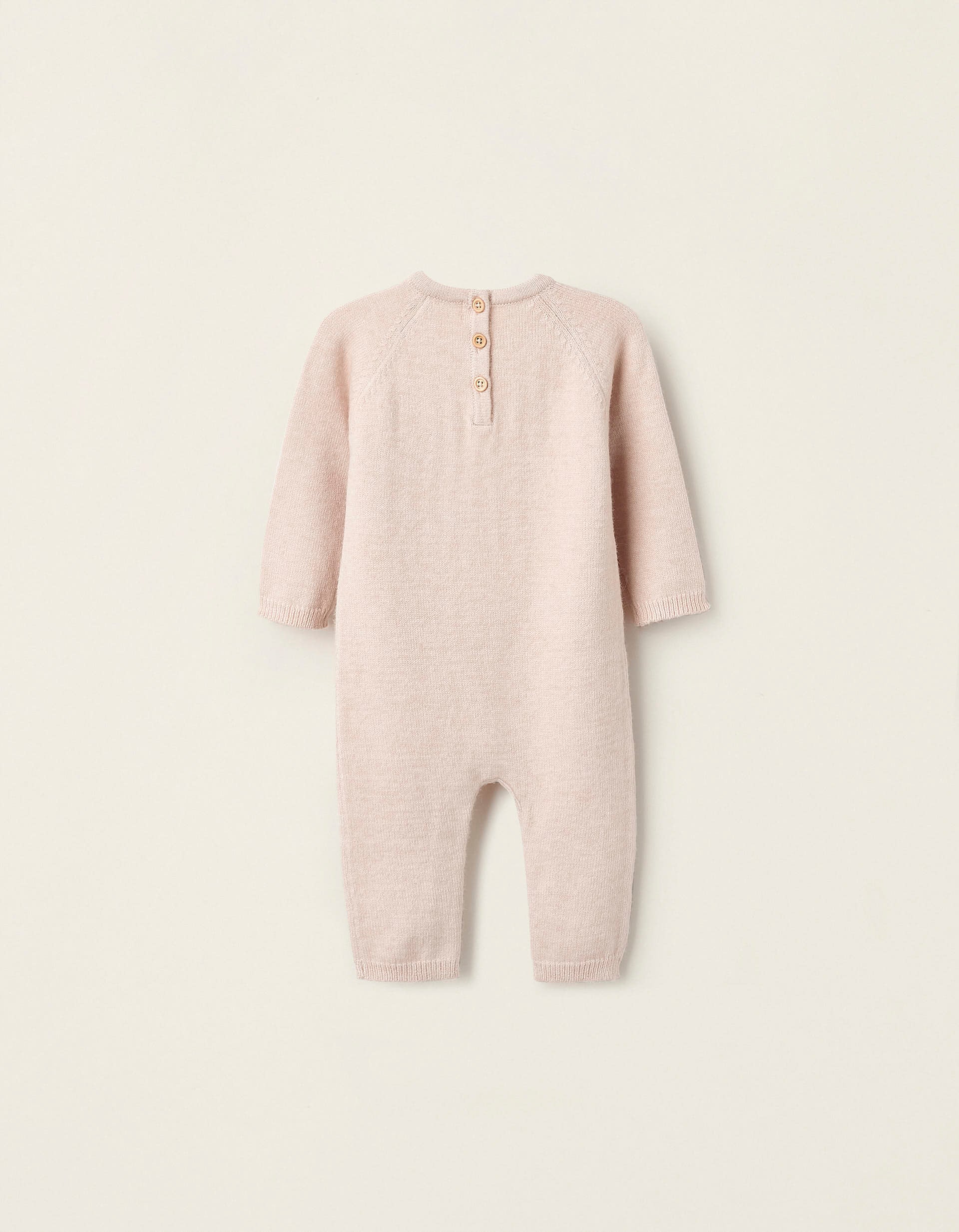 Knitted Jumpsuit for Baby Boys, Beige