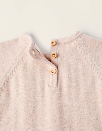 Pelele de Punto para Bebé Niño, Beige