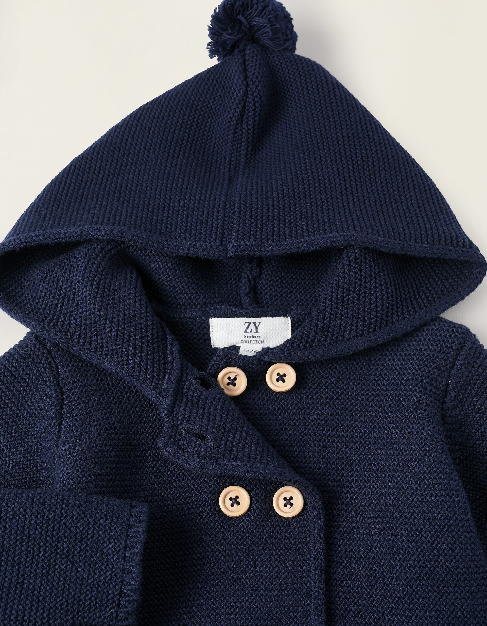 Hooded Cardigan for Baby Boys, Dark Blue