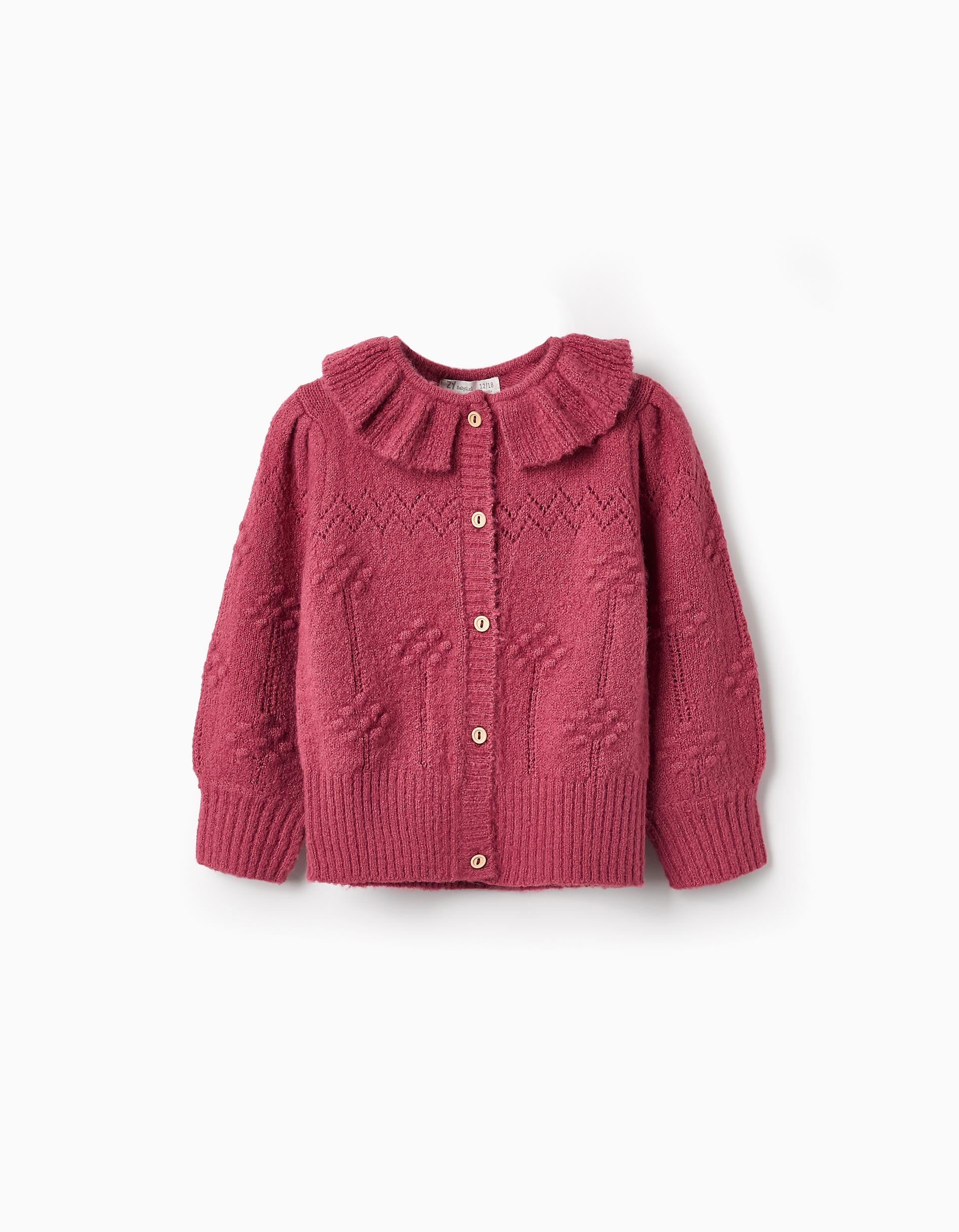 Cardigan with Ruffles for Baby Girls, Pink