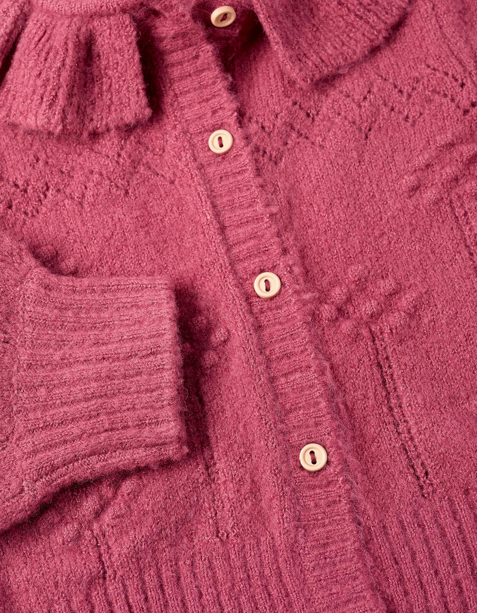 Cardigan with Ruffles for Baby Girls, Pink