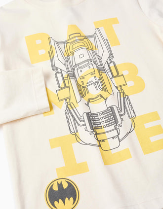 Camiseta de Manga Larga de Algodón para Niño 'Bat Mobile', Beige