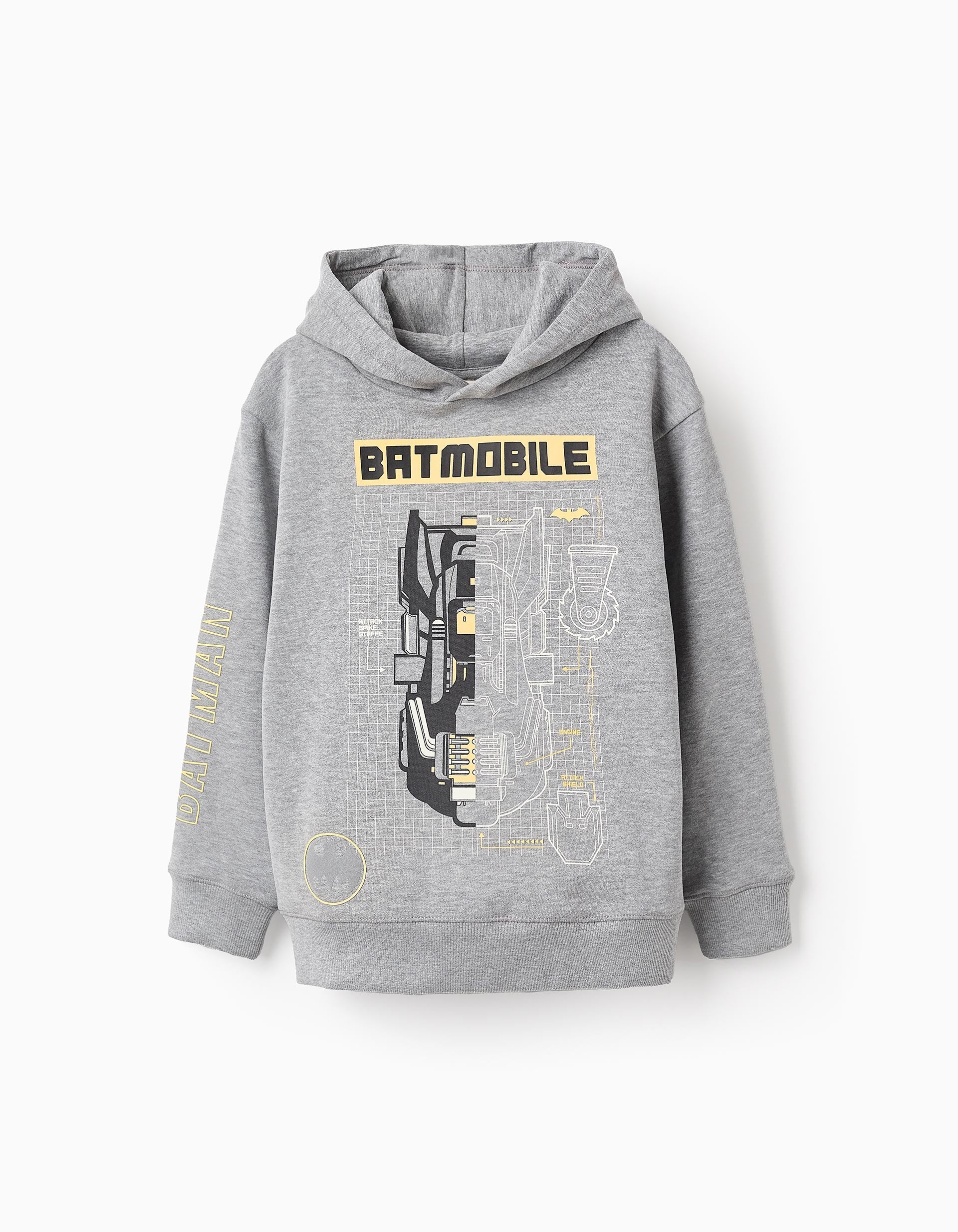 Hooded Cardigan for Boys 'Batmobile', Grey