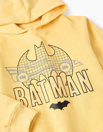 Sudadera Perchada con Capucha de Algodón para Niño 'Batman', Amarillo