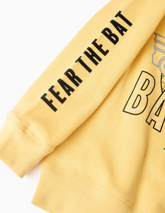 Sudadera Perchada con Capucha de Algodón para Niño 'Batman', Amarillo