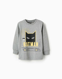 T-shirt de Manga Comprida para Menino 'Batman', Cinza