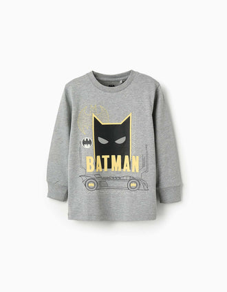 Camiseta de Manga Larga para Niño 'Batman', Gris