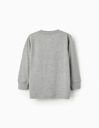 Camiseta de Manga Larga para Niño 'Batman', Gris