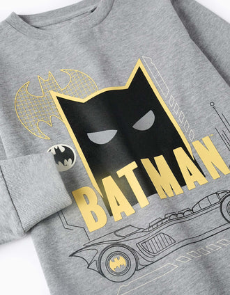 Camiseta de Manga Larga para Niño 'Batman', Gris