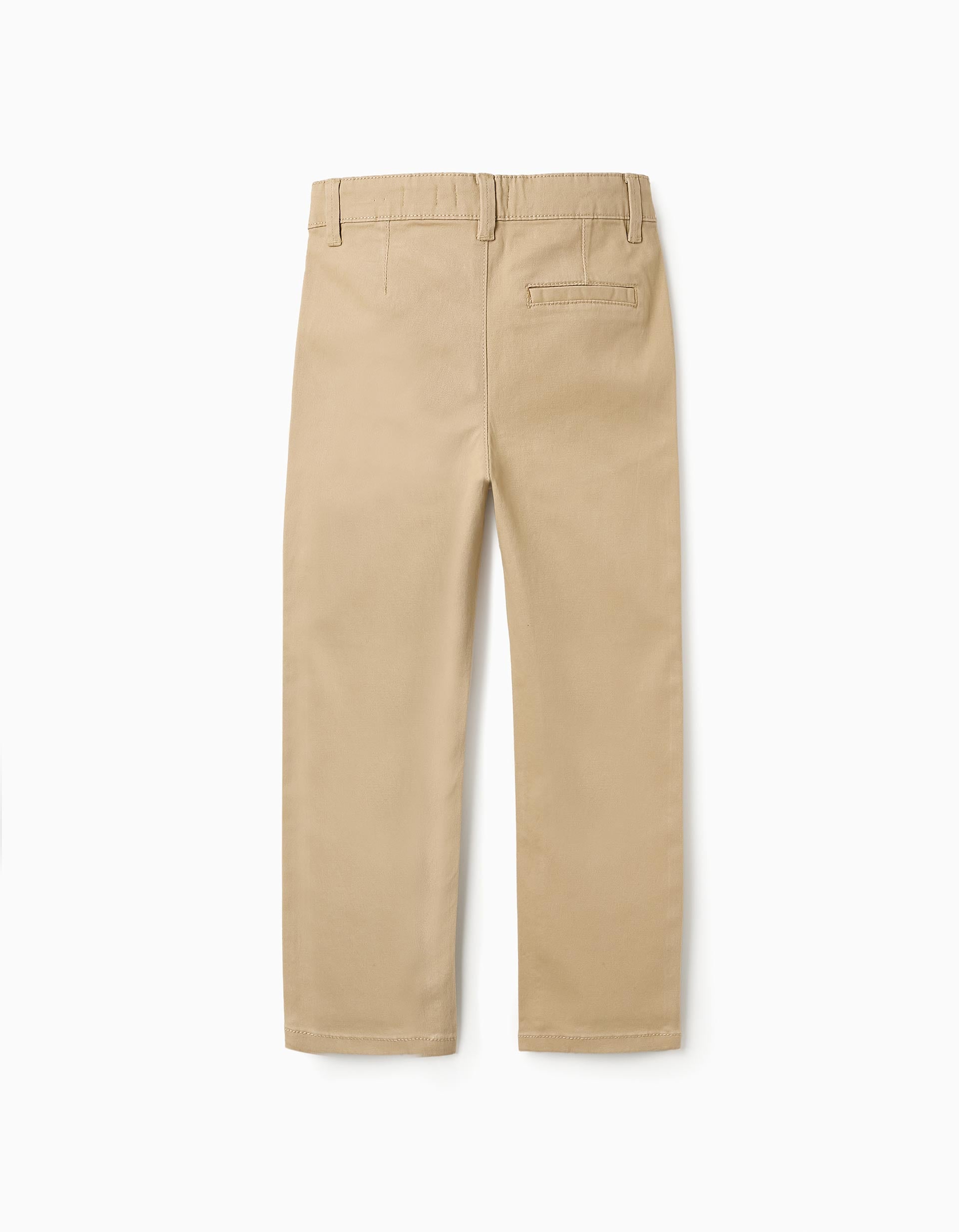 Chino Twill Trousers for Boys 'Slim Fit', Beige