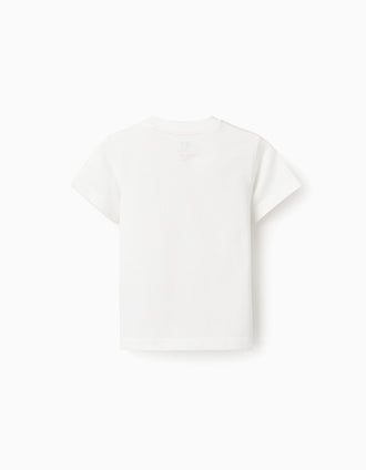 Camiseta de Algodón para Bebé Niño 'Comporta', Blanco