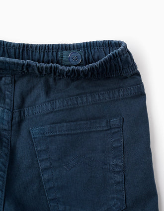Pantalón Jogger de Sarga para Niño 'Slim', Turquesa