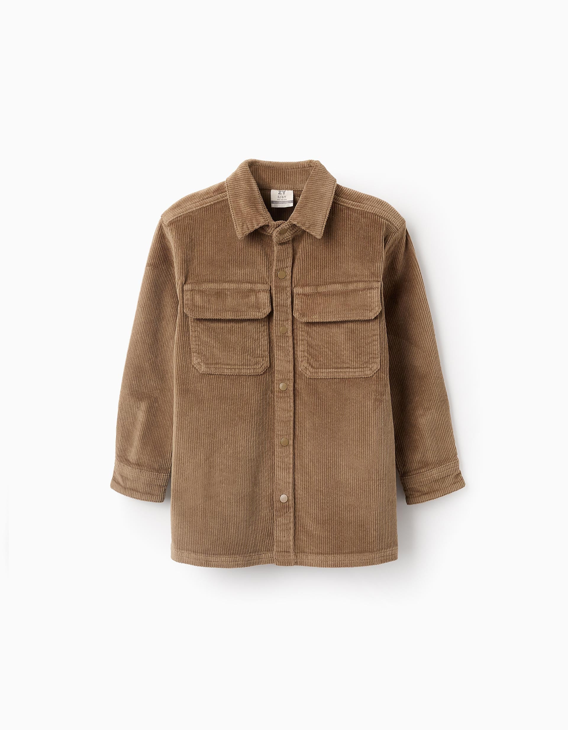 Corduroy Overshirt for Boys, Camel